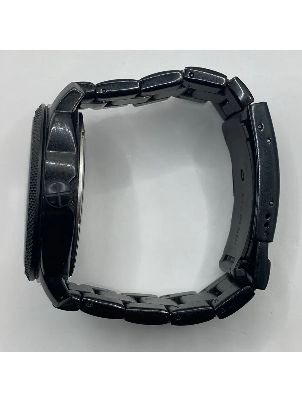Men’s Fossil Machine FS4775 Black Stainless Steel Watch Date 42mm New Battery